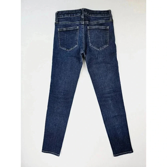 Uniqlo Size 24X27 Women's Skinny Fit Blue Denim 5 Pocket Zip Jeans - Picture 1 of 12